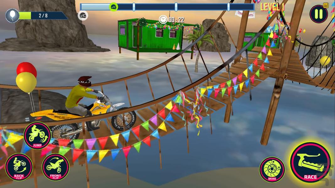 بازی موتور پرشی - Gameplay image of android game