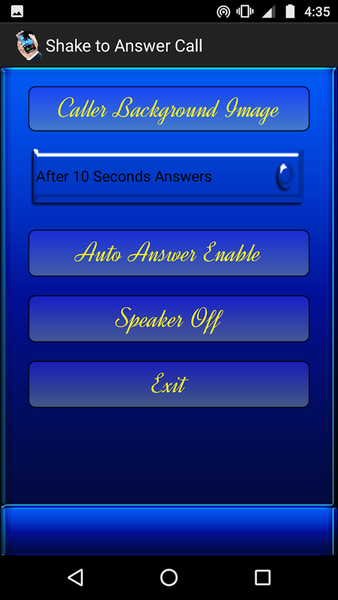 Shake to Answer a Call - عکس برنامه موبایلی اندروید