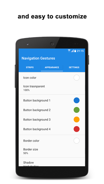 Navigation Gestures - عکس برنامه موبایلی اندروید