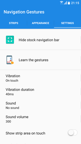 Navigation Gestures - عکس برنامه موبایلی اندروید