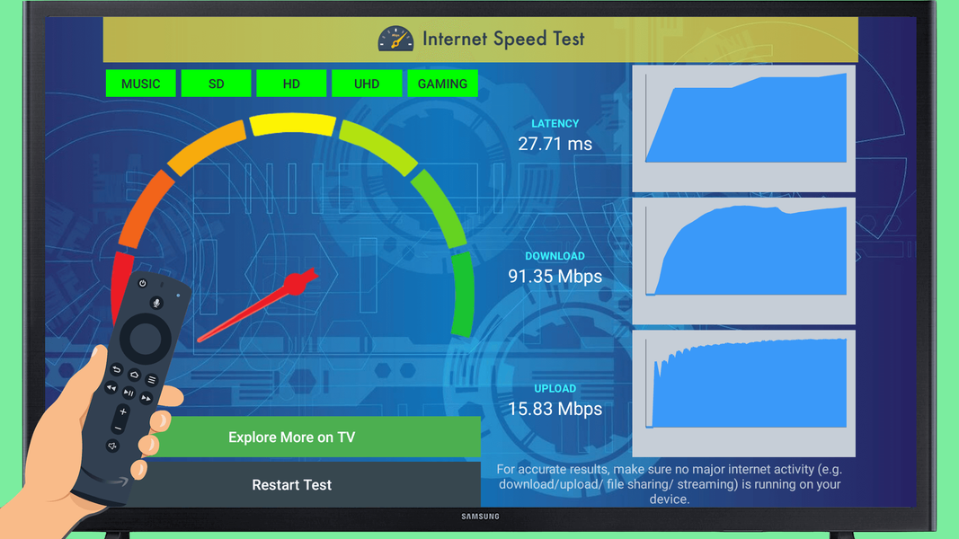 Network Speed Test - TV, Phone - عکس برنامه موبایلی اندروید