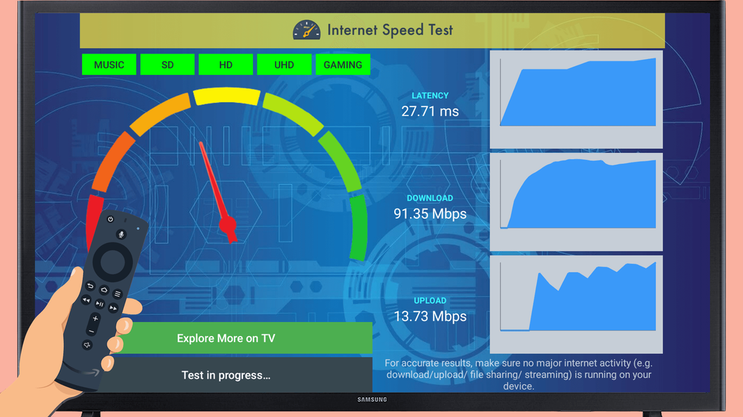 Network Speed Test - TV, Phone - عکس برنامه موبایلی اندروید