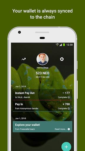 NEO Wallet. Send & Receive the coin－Freewallet - Image screenshot of android app