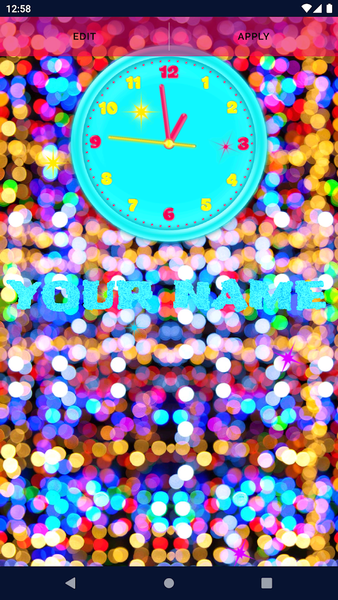 3D Neon Clock Live Wallpaper - Image screenshot of android app