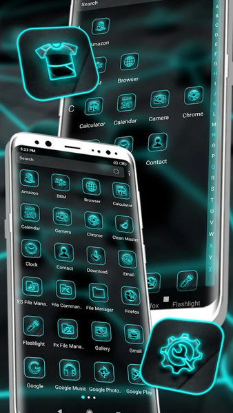 Neon Laser Sphere Theme - Image screenshot of android app