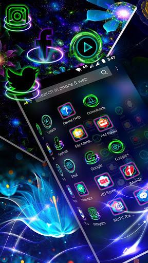Neon Lotus Theme - عکس برنامه موبایلی اندروید