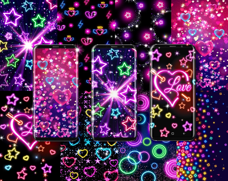 Neon multi color wallpapers - Image screenshot of android app