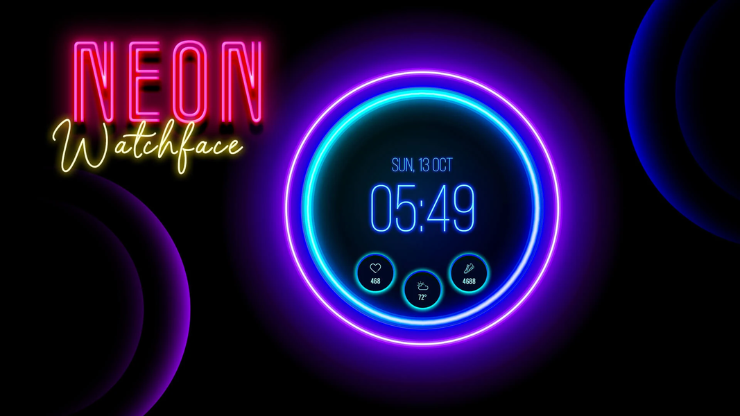 Neon Glow Watch Faces - عکس برنامه موبایلی اندروید