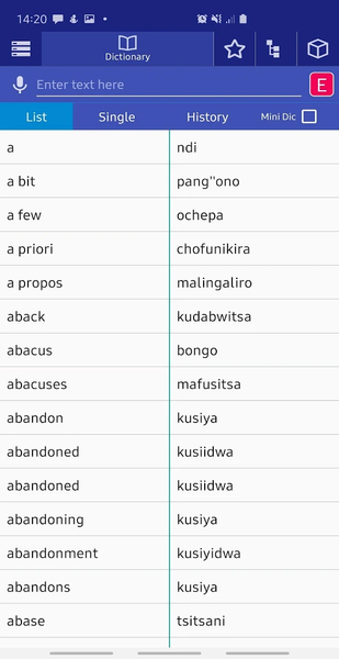 English Chichewa Dictionary - عکس برنامه موبایلی اندروید