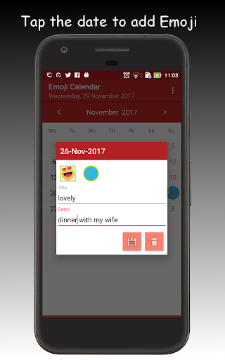 Emoji Calendar - Image screenshot of android app