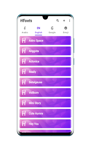 HFonts - font & emoji manager - عکس برنامه موبایلی اندروید