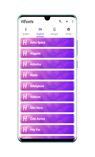 HFonts - font & emoji manager - Image screenshot of android app