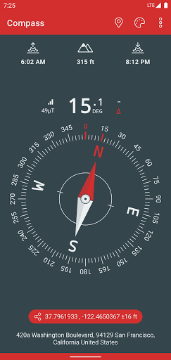 Compass & Altimeter - عکس برنامه موبایلی اندروید