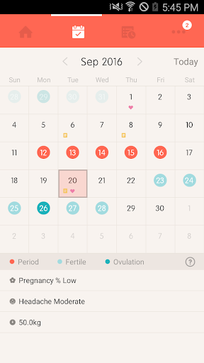Once -A special period tracker - Image screenshot of android app