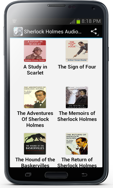 Sherlock Holmes Audio Books - Image screenshot of android app