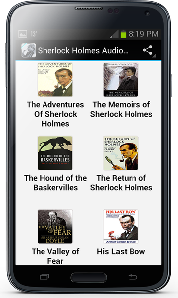 Sherlock Holmes Audio Books - Image screenshot of android app