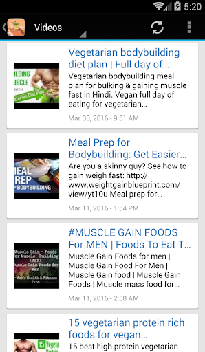 Bodybuilding Nutrition Program - Image screenshot of android app
