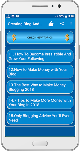 Start Blogging And Earn Money Guide - Image screenshot of android app
