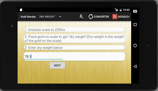 Gold Density - Image screenshot of android app