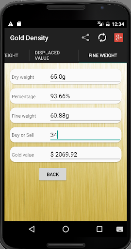 Gold Density - عکس برنامه موبایلی اندروید