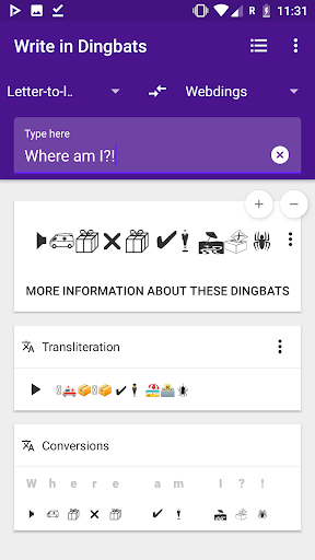 Gaster Dingbats: Wingdings - عکس برنامه موبایلی اندروید