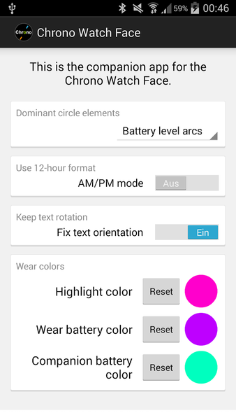 Chrono Watch Face for Wear - عکس برنامه موبایلی اندروید