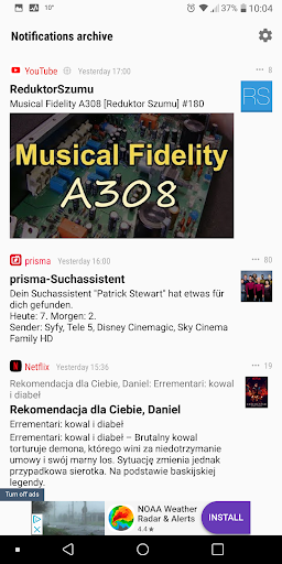 Notifications archive - عکس برنامه موبایلی اندروید