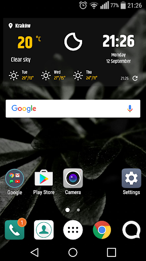 Simple weather & clock widget - Image screenshot of android app