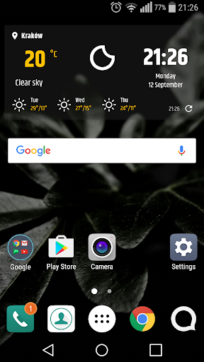 Simple weather & clock widget - عکس برنامه موبایلی اندروید