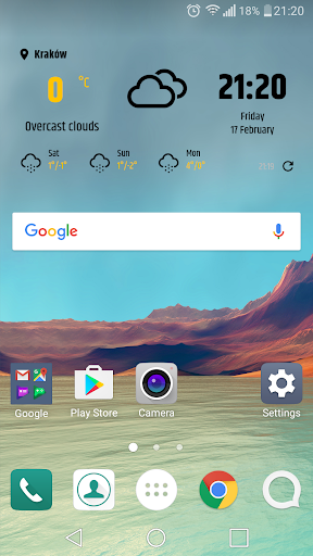 Simple weather & clock widget - Image screenshot of android app