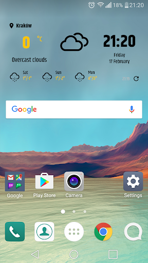 Simple weather & clock widget - عکس برنامه موبایلی اندروید