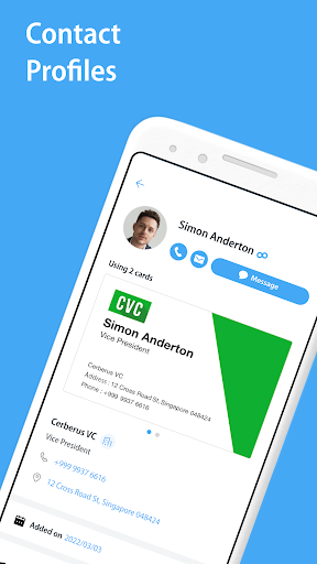 Eight: Business Card Manager - Image screenshot of android app