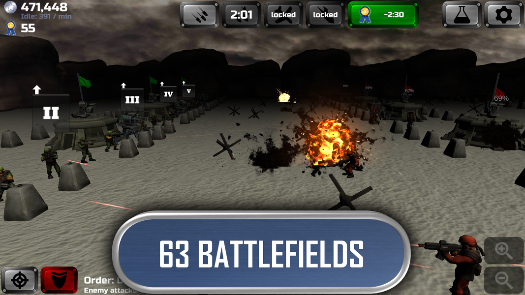 Idle War Commander - Gameplay image of android game