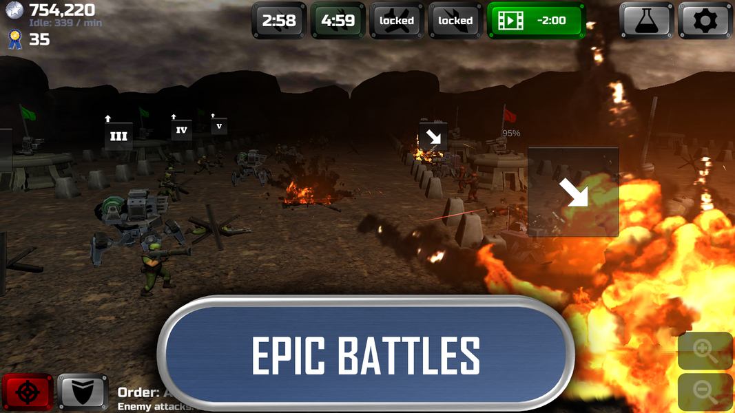 Idle War Commander - Gameplay image of android game