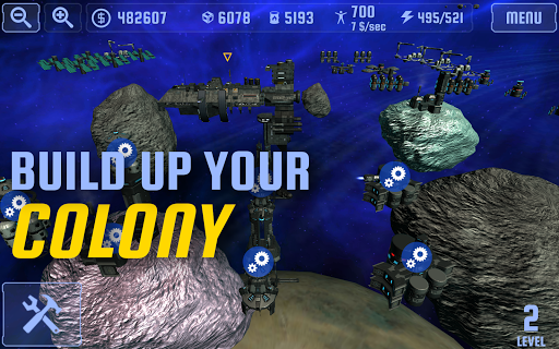 Idle Galaxy Miner: Strategy - Gameplay image of android game