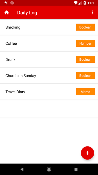 Daily Log - Image screenshot of android app