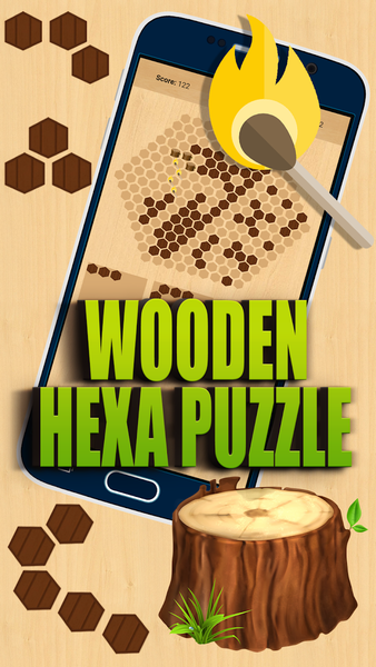 Wooden Hexa Puzzle - Gameplay image of android game