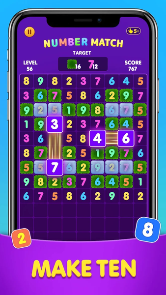 Number Match: Ten Crush Puzzle - عکس بازی موبایلی اندروید