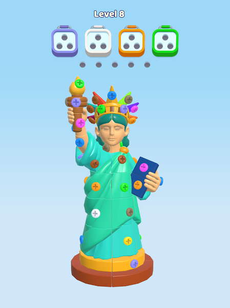 Screw Out ۳D: Nut Sort Jam - عکس بازی موبایلی اندروید