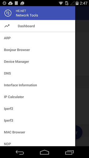 he.net - Network Tools - Image screenshot of android app