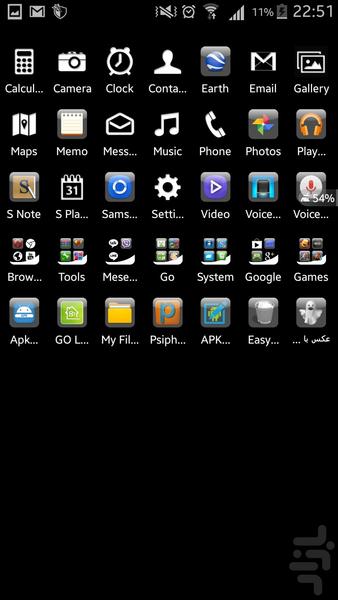 Black & White Go Launcher EX - Image screenshot of android app
