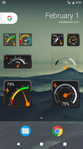 Gauge Battery Widget - Image screenshot of android app