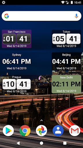 World Clock Widget - عکس برنامه موبایلی اندروید