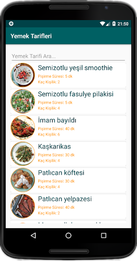 İnternetsiz Yemek Tarifleri (Yüzlerce Resimli) - عکس برنامه موبایلی اندروید