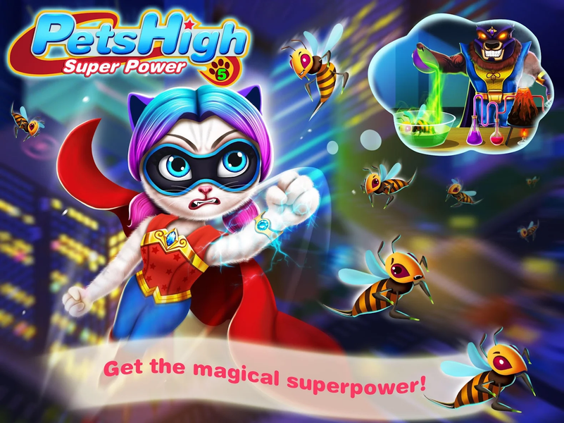 Pets High5–SuperHero Girl Rescue Story - عکس برنامه موبایلی اندروید