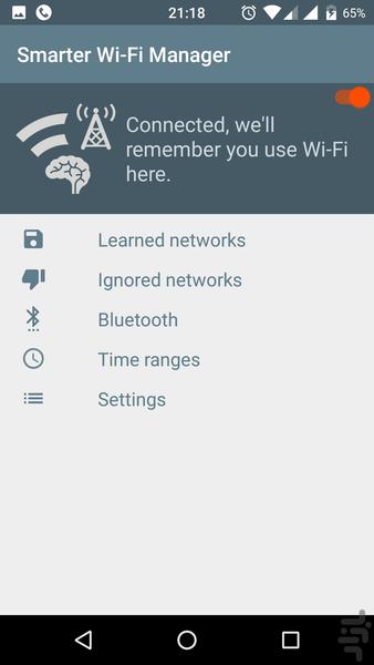 مدیریت هوشمند وای فای(Wi-Fi) - Image screenshot of android app