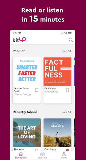 kitUP: Audiobook Summaries - عکس برنامه موبایلی اندروید