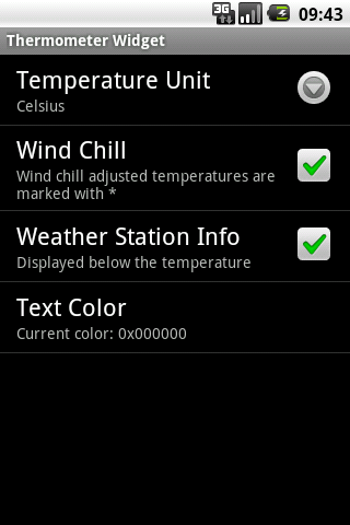 Thermometer Widget - Image screenshot of android app