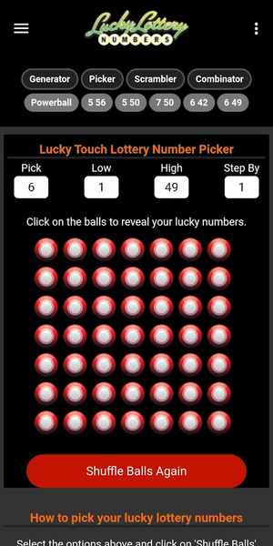 Lucky lotto deals generator