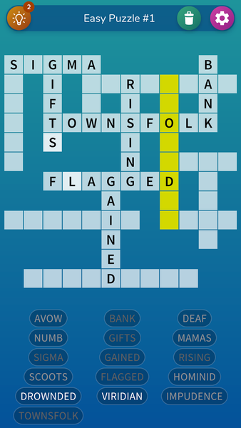 Fill-in Crosswords Unlimited - عکس بازی موبایلی اندروید